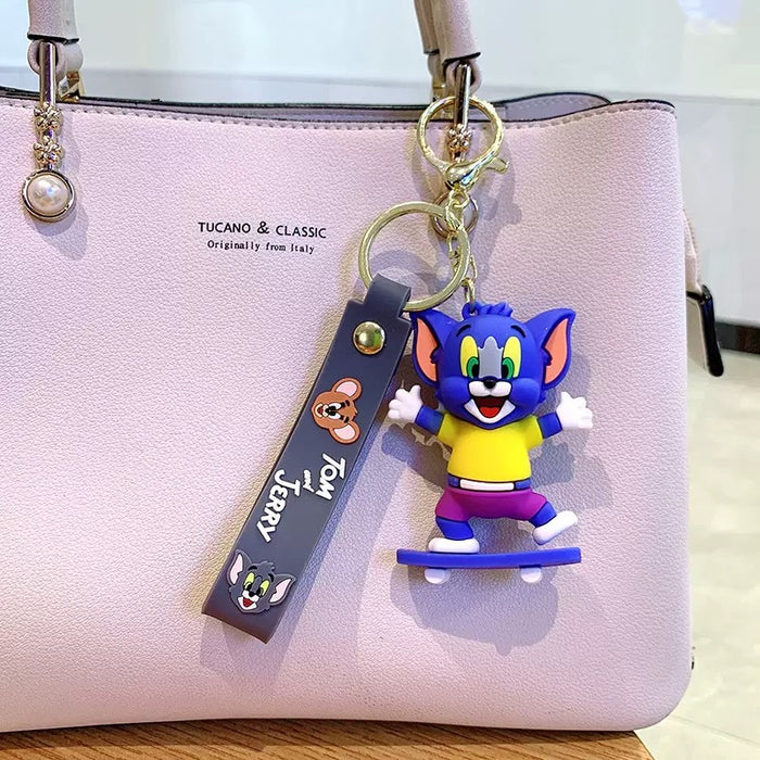 Wholesale Skateboard Key Chain Cartoon Doll School Bag Pendant Cute Pendant Small Gift