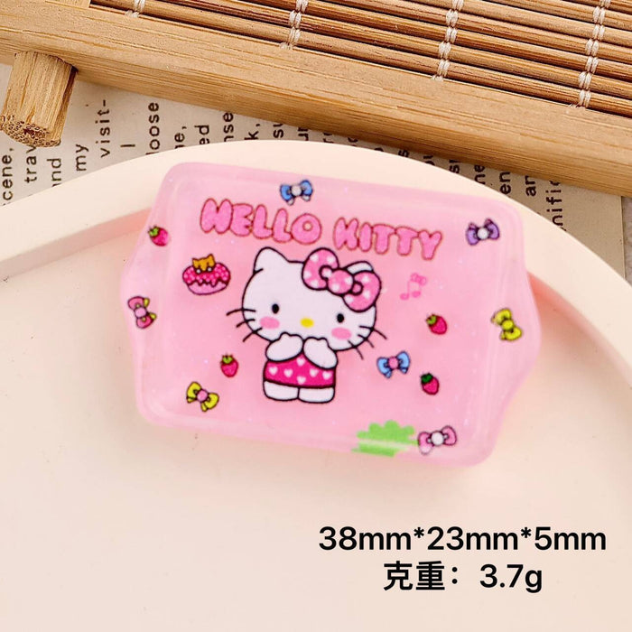 Wholesale Cartoon DIY resin accessories, accessories, square plates, hair clips, phone cases, shoe buckles, keychains, pendants