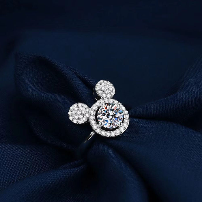 Wholesale Diamond Ring Carat Stars Brilliant Niche Texture Adjustable Ring