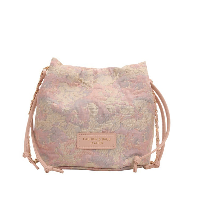 Wholesale New fashionable embroidered bucket bag, niche, simple, high-end crossbody bag