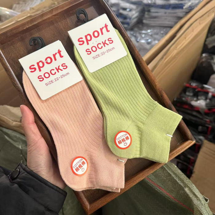 Wholesale Spring and Autumn Low Socks Women's Short Socks Spring and Summer Thin Breathable Cotton Socks Women's Sports Short Socks