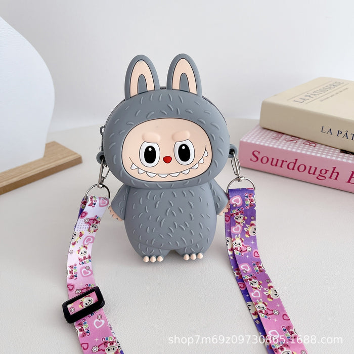 Wholesale Children's cartoon silicone small bag crossbody bag shoulder bag coin purse
