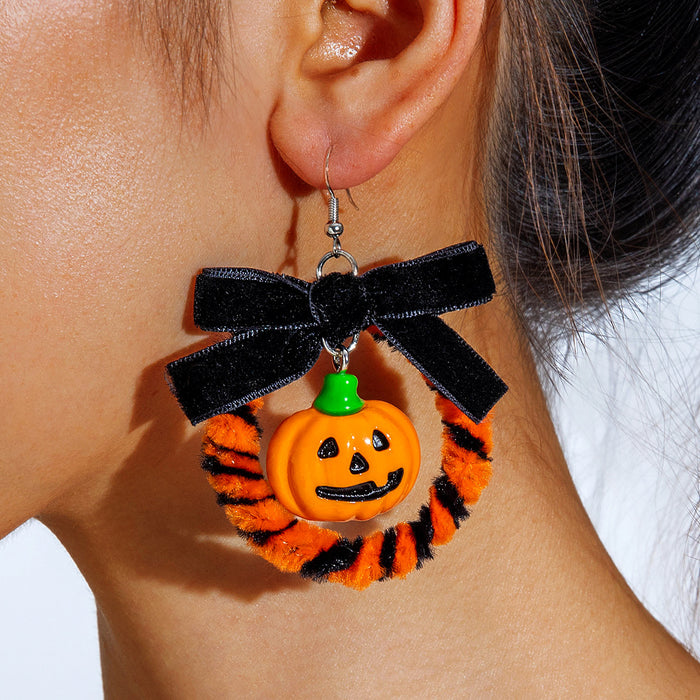 Wholesale  series pumpkin earrings y and funny personality sweet and cool festive atmosphere dark earrings
