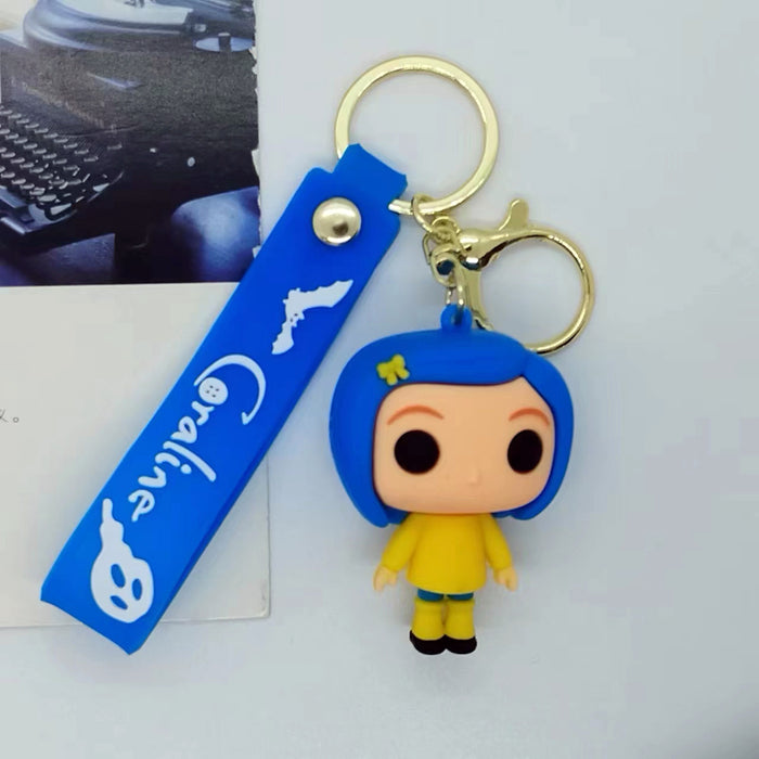 Wholesale Cartoon smiley face expression ghost Keychain pendant bag key chain Accessories