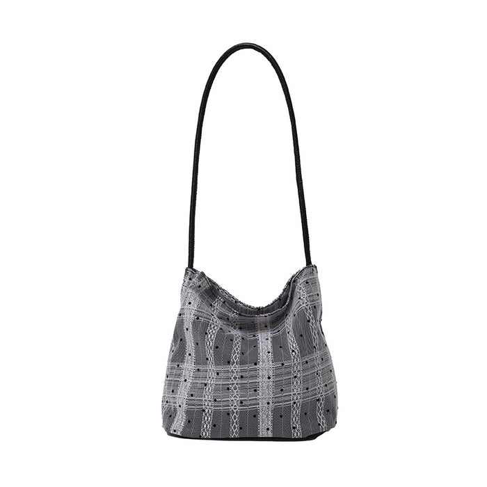 Wholesale Niche polka dot bag, stylish and versatile, single shoulder armpit bag, lightweight and simple bucket bag