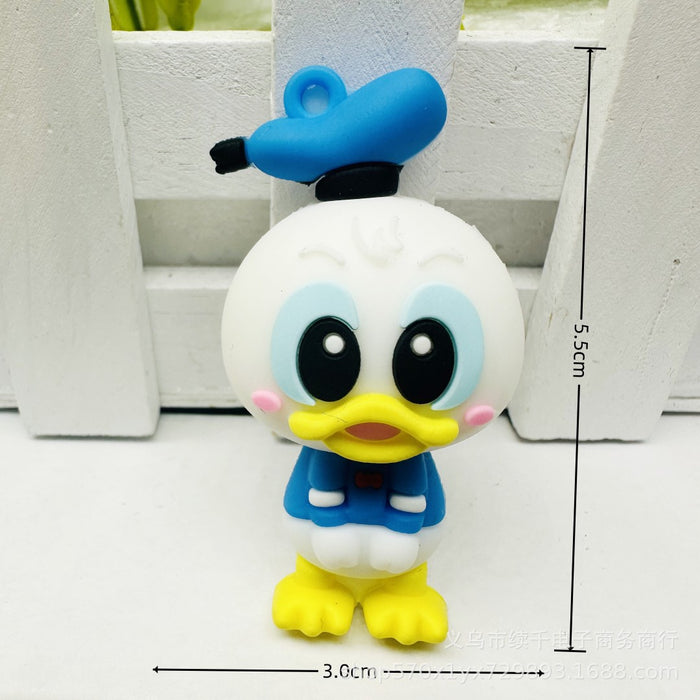Wholesale Cartoon keychain accessories, cute decorative materials, accessories, pen tips, three-dimensional DIY soft rubber pendant