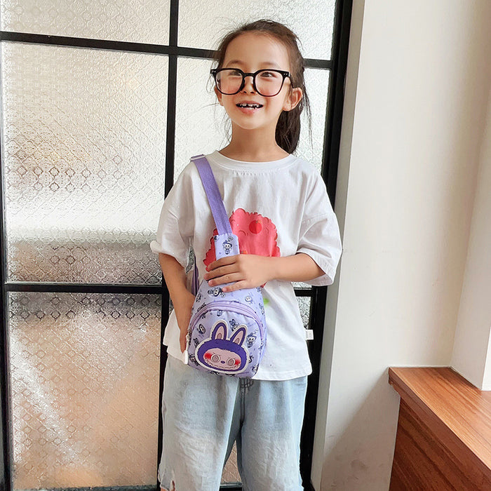 Wholesale Children' s cute cartoon chest bag crossbody bag casual backpack travel small breast bag