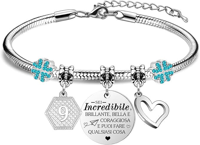 Wholesale Bracelet made of stainless steel, soft chain, round plate, engraved with heart-shaped pendant, made of stainless steel