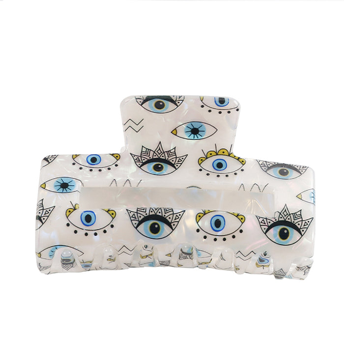 Wholesale Devil' s Eye Element Claw Clip Niche Hairpin Bun Shark Clip Hair Accessory