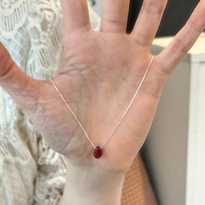 Wholesale New Water Drop Pendant Necklace, Light Luxury, High End, Simple and niche, Clavicle Chain Accessories, Jewelry