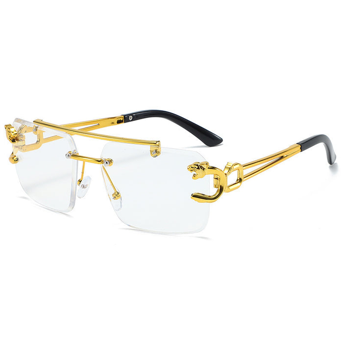 Wholesale New Fashionable Personalized Frameless Sunglasses Trendy Glasses Outdoor Driving Sunglasses