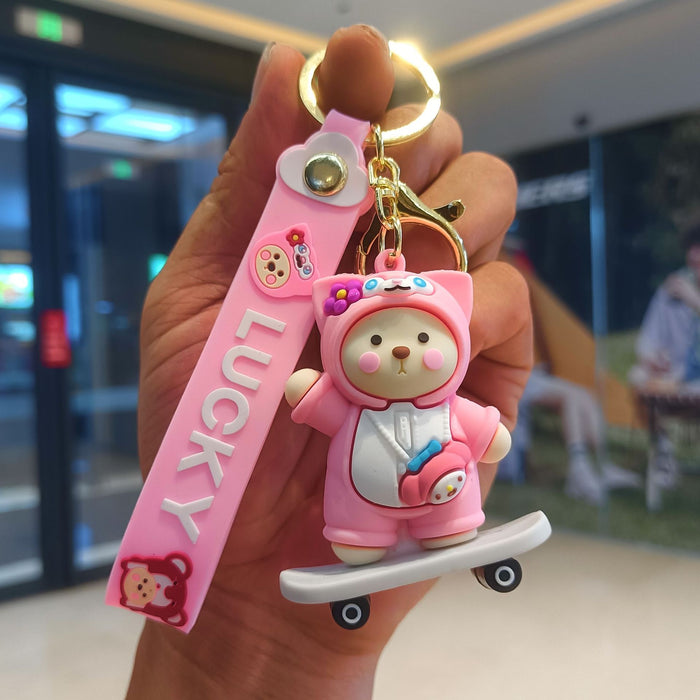 Wholesale Cartoon Silicone Doll Keychain JDC-KC-KuangK034