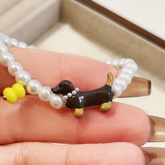 Wholesale Handmade pearl bead bracelet with cute and niche design, pull-out bracelet accessory