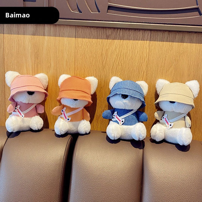 Wholesale Cartoon Puppy Plush Doll Keychain Pendant Cute Doll Toy Couple Backpack Pendant