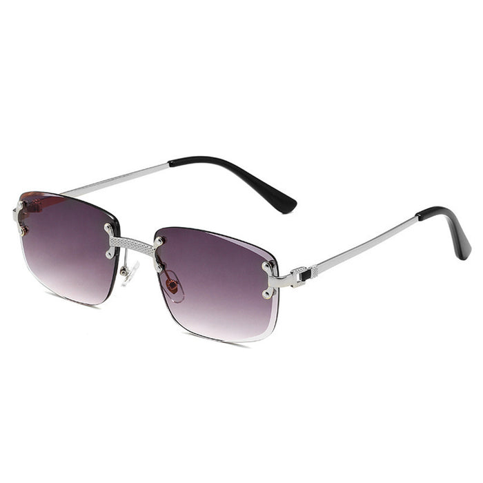 Wholesale  Rimless Trim Spring Foot Sunglasses Women's  Gradient Sunglasses Men's