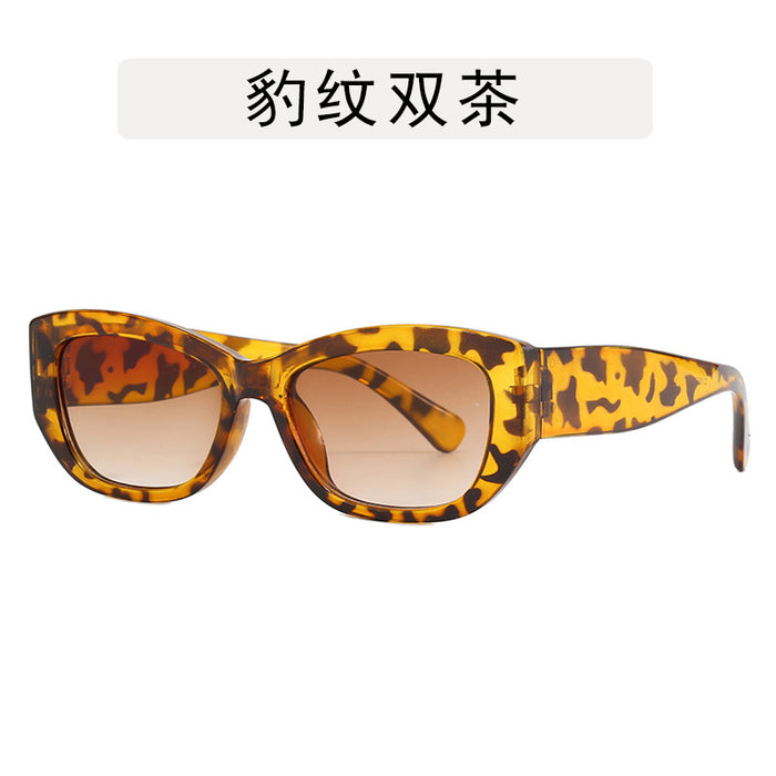Wholesale Retro cat eye sunglasses, new minimalist square glasses for street photography, UV resistant fashionable sunglasses