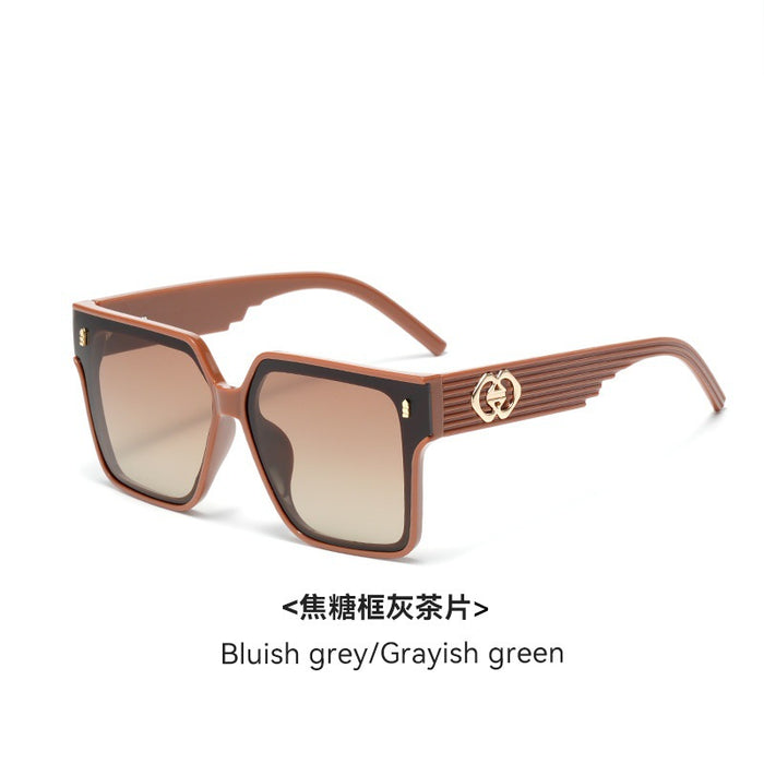 Wholesale Large frame high-end sunscreen sunglasses square slimming driving sunglasses