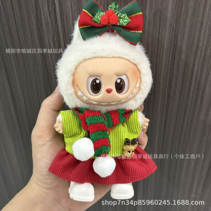 Wholesale Only the clothing keychain dolls Christmas outfit sets.