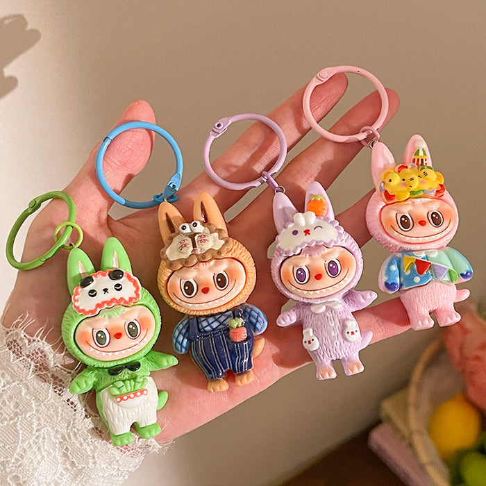 Wholesale Cartoon Plush Resin Keychain  School Bag Pendant Accessories