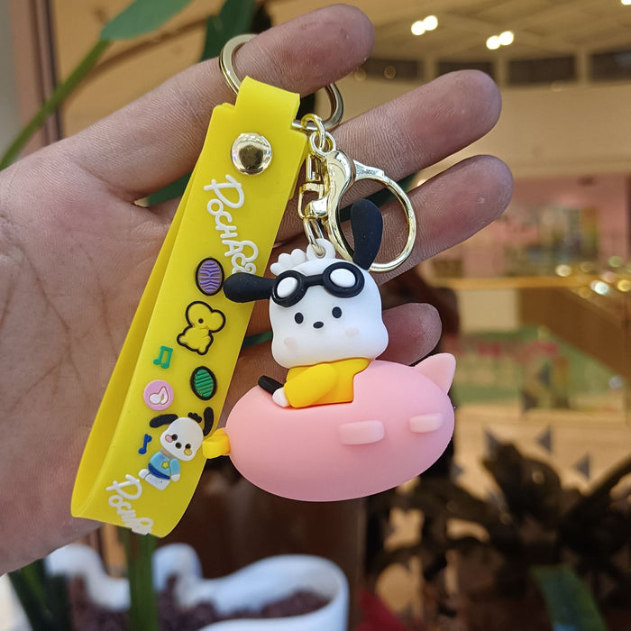 Wholesale Cartoon Silicone Anime Keychain JDC-KC-YiChang033