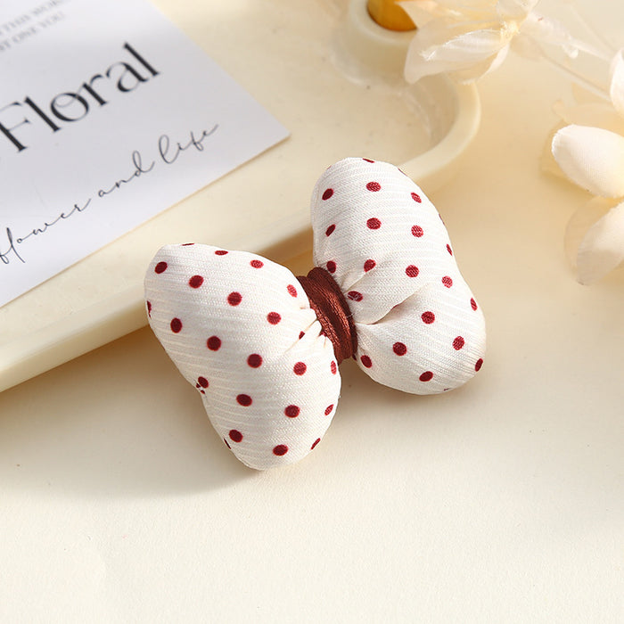 Wholesale Retro style fabric cotton filled bow accessories DIY headwear hair accessories