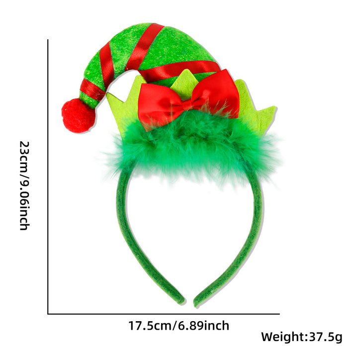 Wholesale Christmas Hair Band Headwear Children Adult Party Decoration Christmas Hat Christmas Tree Headband Hair Accessories