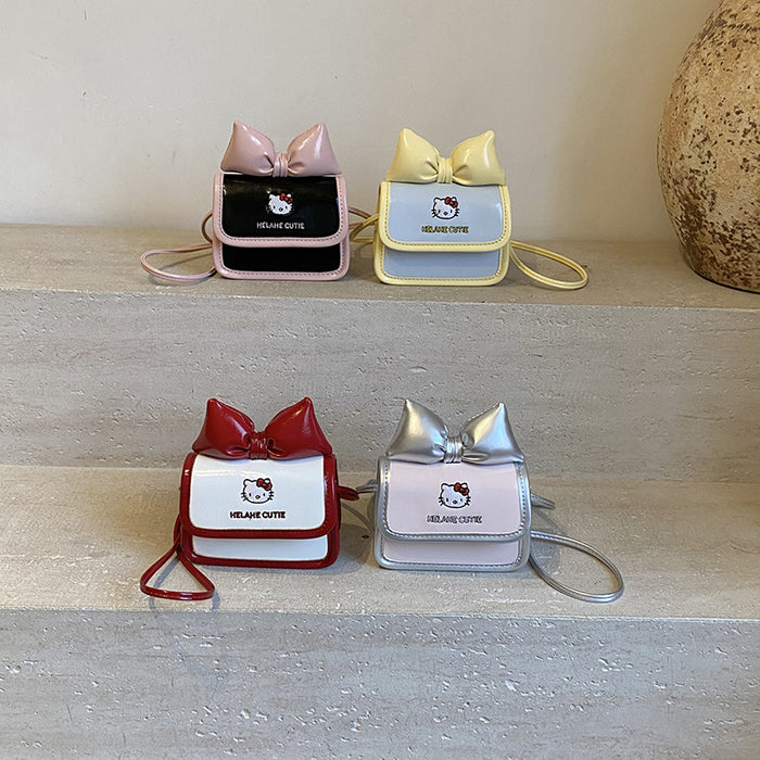 Wholesale Children's Bag Cat Bowknot Girls Crossbody Bag Mini Coin Purse Shoulder Bag