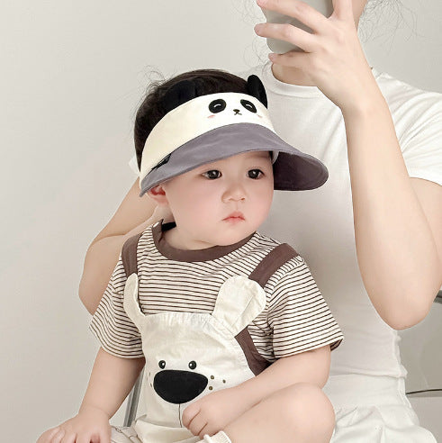 Wholesale Hat Breathable Empty Top Hat Cute Cartoon Travel Big Eaves Sunscreen Hat Children's Sunscreen Hat