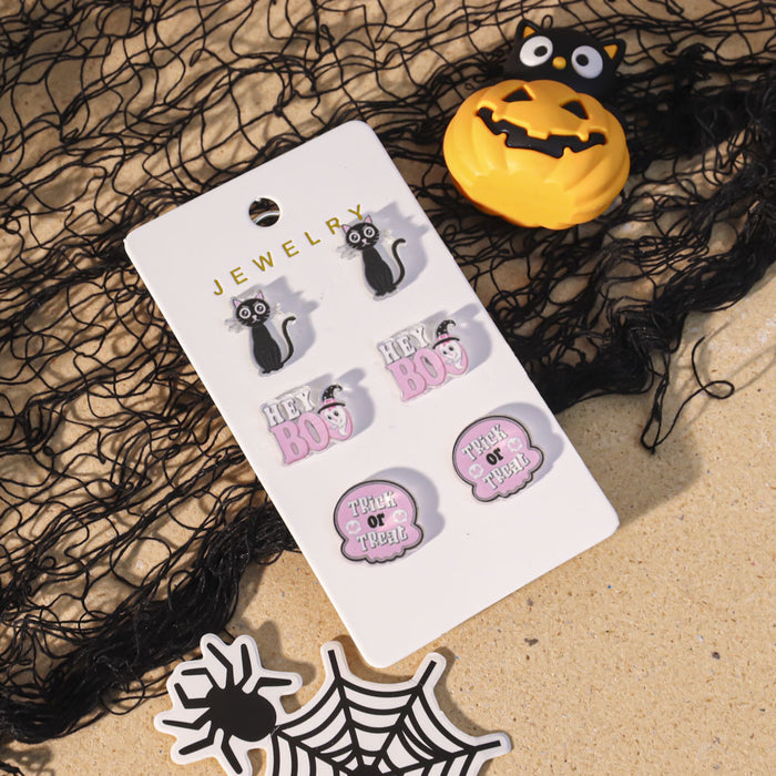Wholesale  earrings acrylic cute funny shape ghost bow earrings