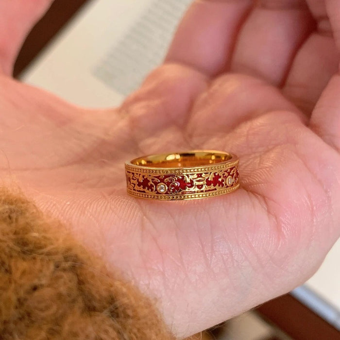 Wholesale Pattern ring, light luxury, versatile temperament, index finger ring