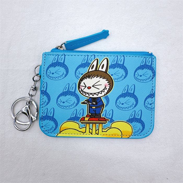 Wholesale Cartoon forest elf card holder coin purse integrated with keychain pendant small elf card holder coin purse loose wallet