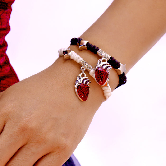 Wholesale  bleeding heart necklace and earrings set all-match ghost  jewelry