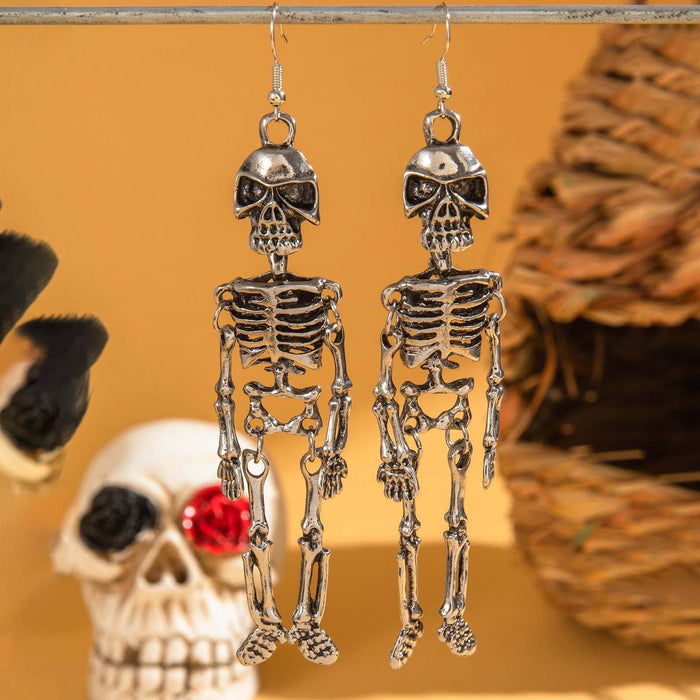 Wholesale Halloween Skull Beaded Elastic Earrings for Unisex Party Gift Fashion Accessory MOQ≥2