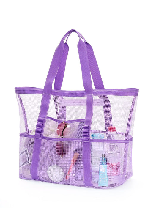 Wholesale Beach bag, large capacity toy mesh swimming bag, multifunctional travel handbag, single shoulder beach bag, swimsuit storage bag