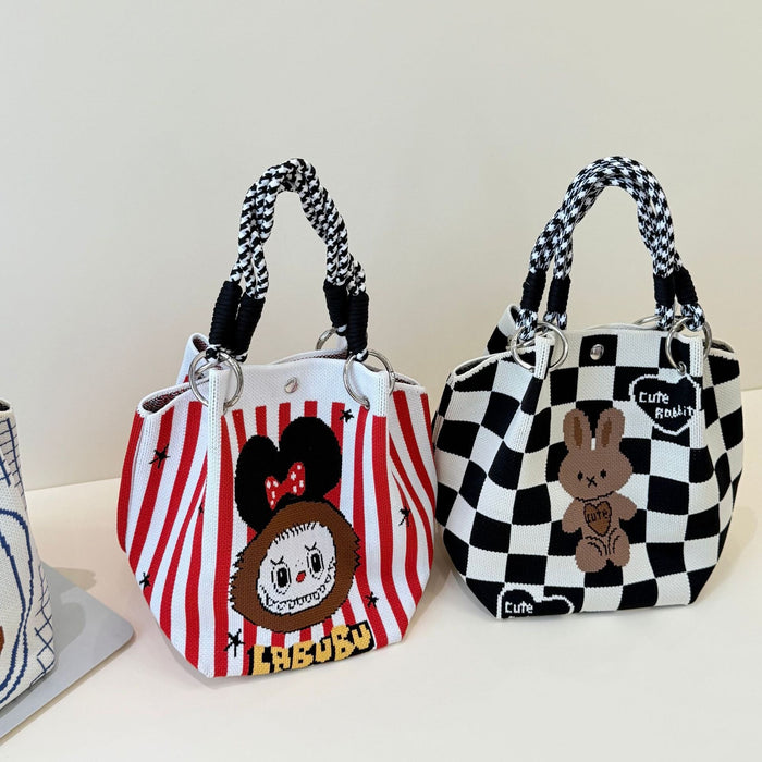 Wholesale Cartoon knitted bag large capacity vegetable basket