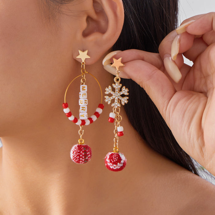 Wholesale Handmade Christmas Elk Earrings Zinc Alloy Fashion Accessory