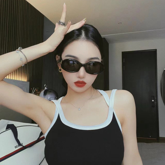 Wholesale Acrylic sunglasses with a high-end feel, popular European and American sunglasses, retro style sunglasses