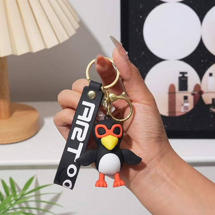 Wholesale Cute PVC cartoon hot-selling shark and stick figure keychains