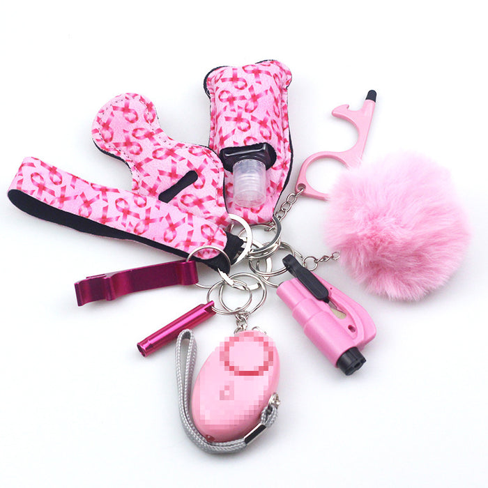 Wholesale Diving Fabric 10-piece Metal Keychain JDC-KC-TouMS001