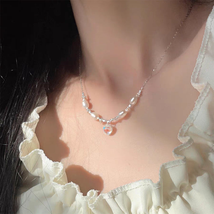 Wholesale New irregular pearl bead necklace with light luxury and high-end feel, collarbone chain, niche and versatile accessories