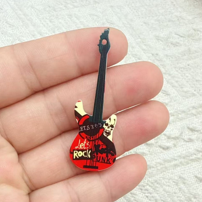 Wholesale 10 PCS Colorful acrylic guitar accessory charms