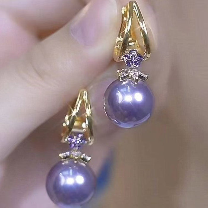 Wholesale Premium Pearl Earrings with Women's Fashion Design and Exquisite Zircon Earrings Buckle