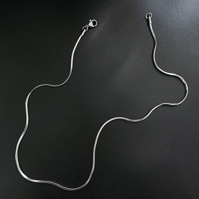 Wholesale Necklace with high-end feel, collarbone chain, plain chain, neck chain accessory, titanium steel thin chain, versatile