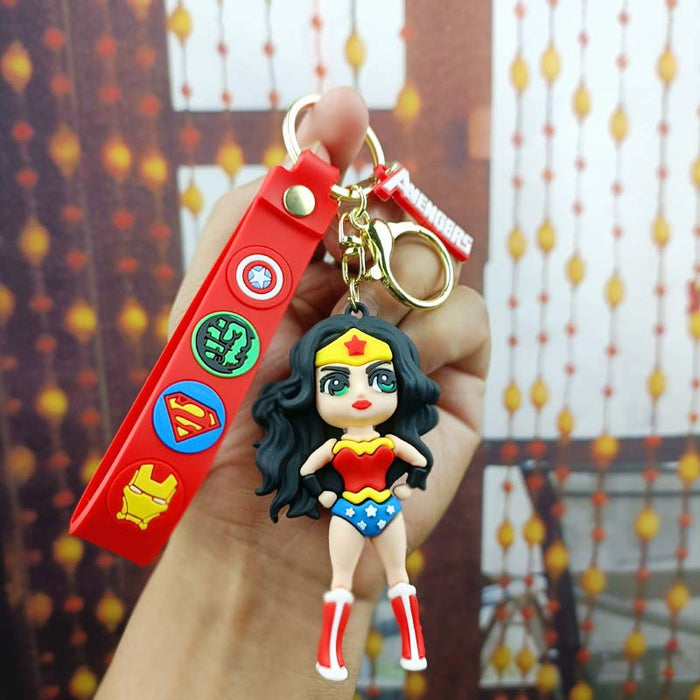 Wholesale Superhero Ugly Harley Quinn Key Chain Student Couple Doll Key Pendant Bag Pendant Key Chain JDC-KC-YYi016