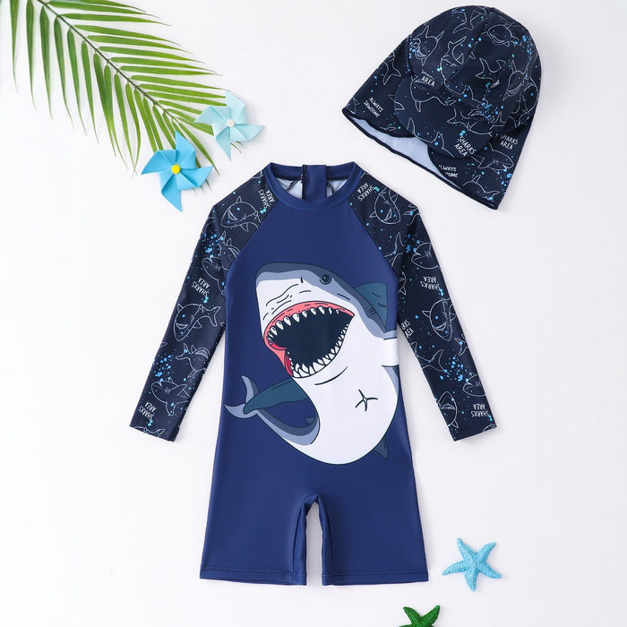 Wholesale Children's swimsuit one-piece sunscreen quick drying long sleeved swimsuit