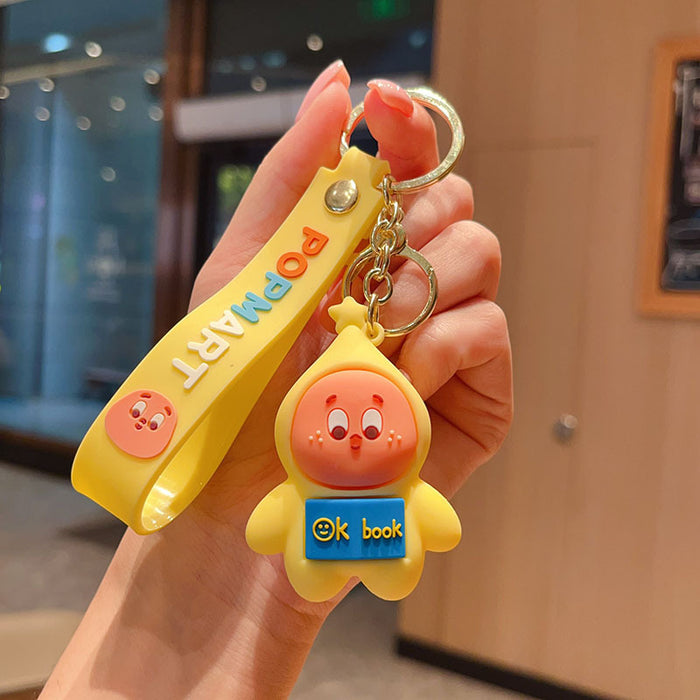 Wholesale Creative Cute Cartoon PVC Car Keychain Bag Pendant Gift