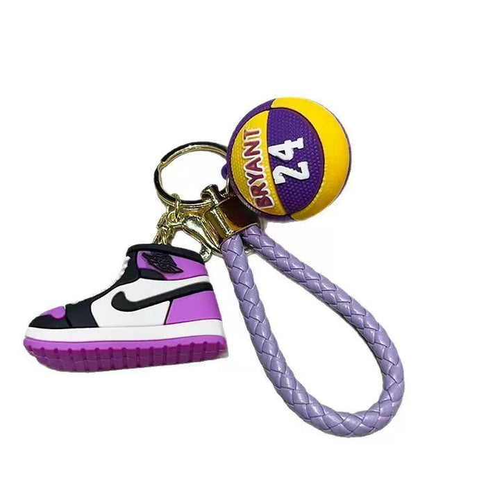Wholesale 3D silicone basketball shoe keychains
