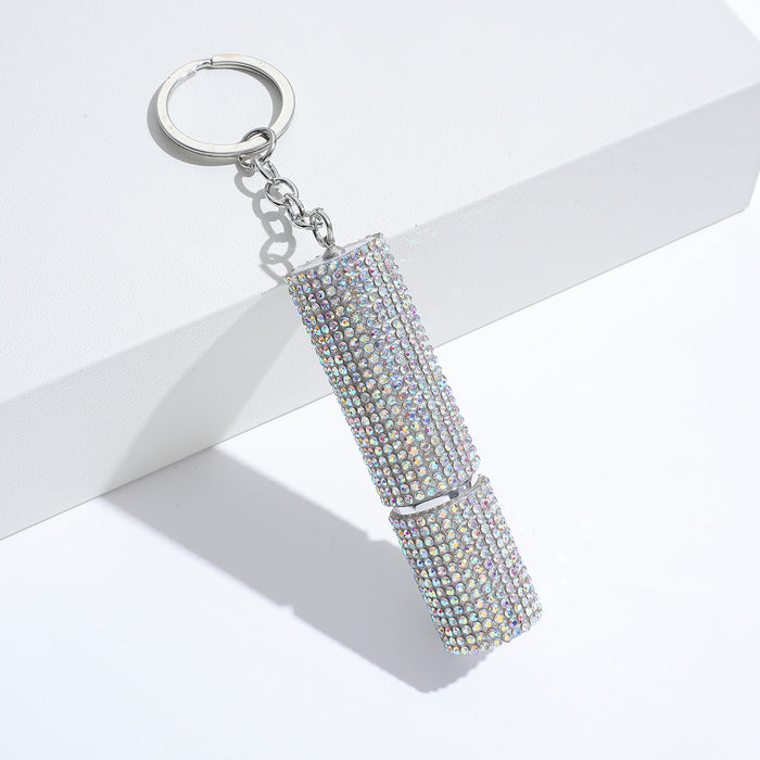 Wholesale Plastic Pressed Perfume Bottle Diamond Keychain JDC-KC-ZY042