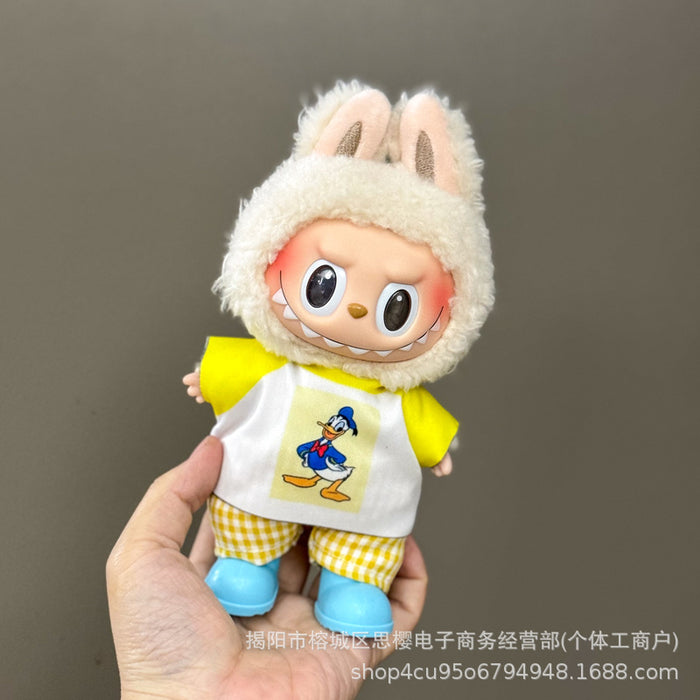 Wholesale 17cm Plush Doll Baby Clothes Cute Casual Affordable Set