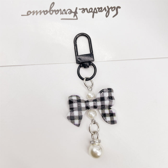 Wholesale Soft Touch Lacquer Bow Keychain Mixed Color Plastic Bag Charm MOQ≥2